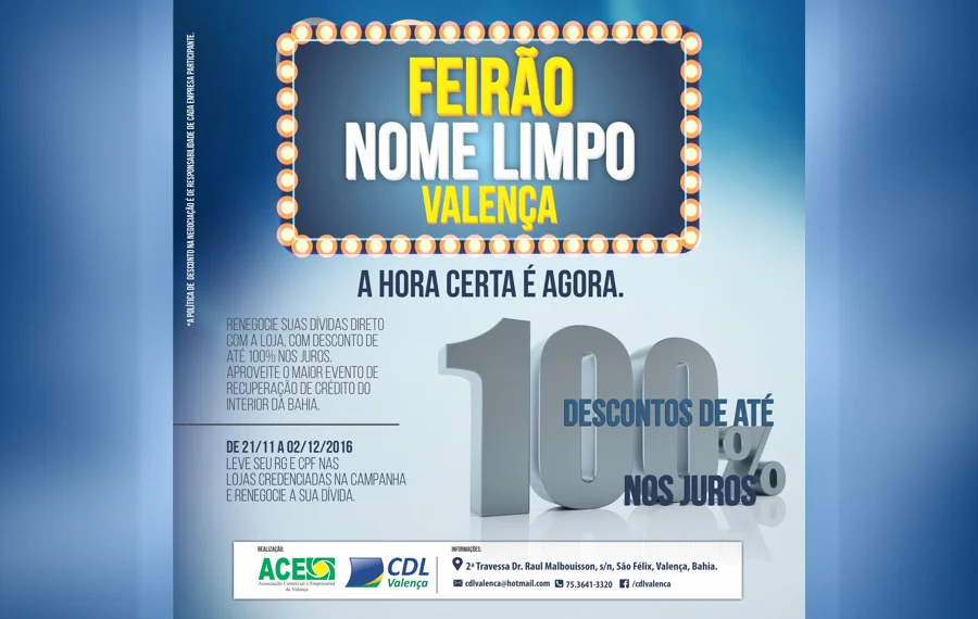 Comércio de Valença registra mais de 2 milhões de inadimplência